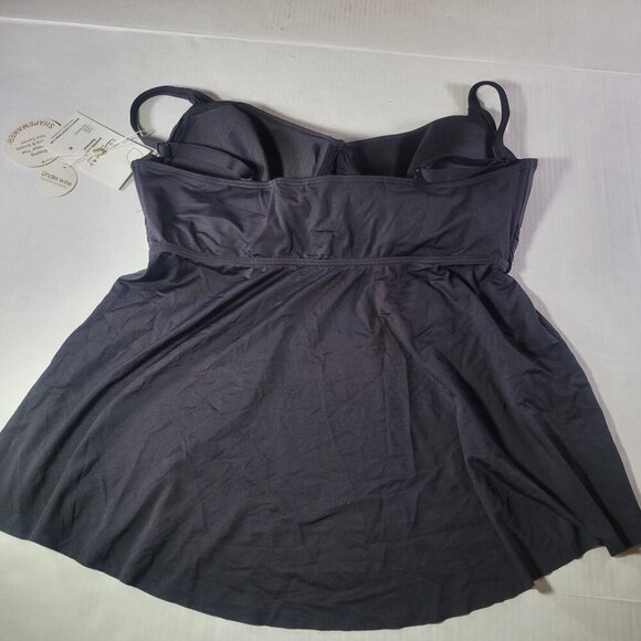Coco Reef Swimwear Contours Shapemaker Tankini Top In Black Size 16/40D - Picture 3 of 6